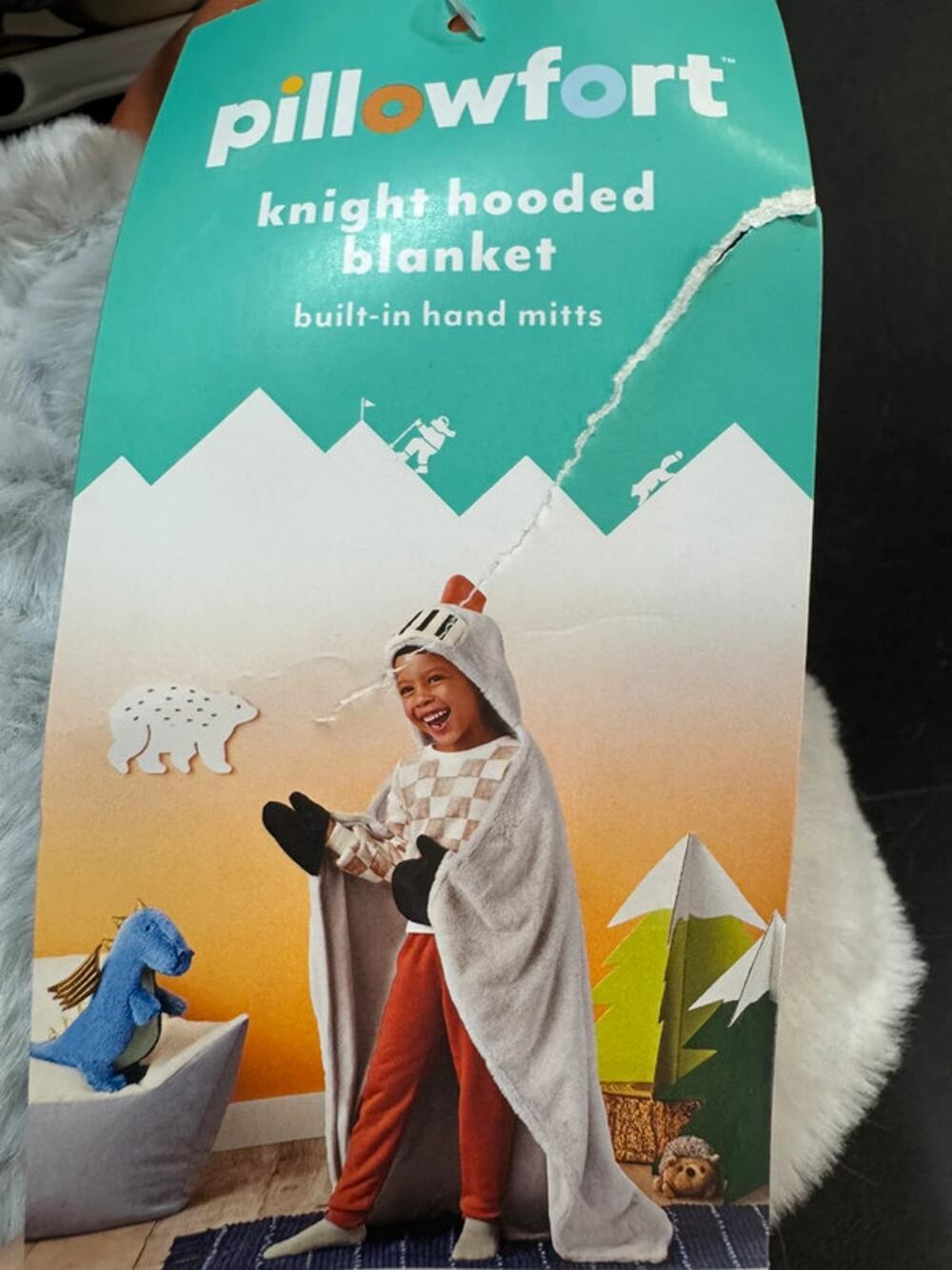 Kids Pillowfort Knight Hooded Blanket - 40x50